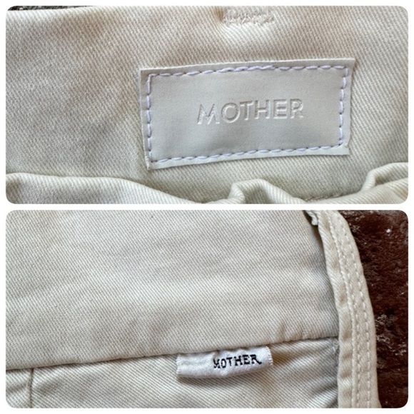 NWT MOTHER Women The Shaker Prep Short Fray High Rise Vanilla Size 24 raw hem - Picture 5 of 16
